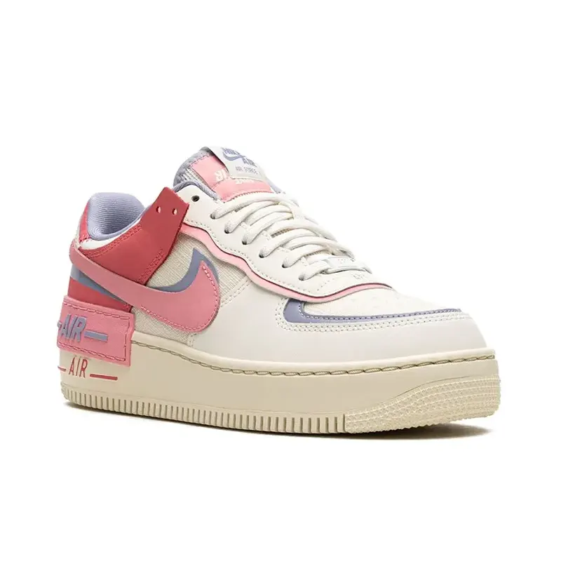 Nike Air Force 1 Shadow dames sneaker | Creme - Roze - Afbeelding 2